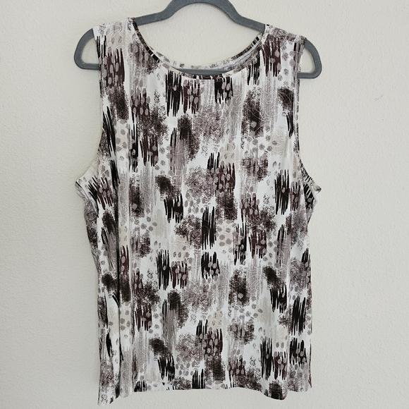 Chico's Easywear Printed Textured Top Womens Size 3 US XL/16 Sleeveless … - Picture 8 of 8